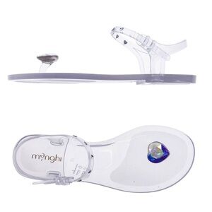 Menghi Transparent Sandals Size 10